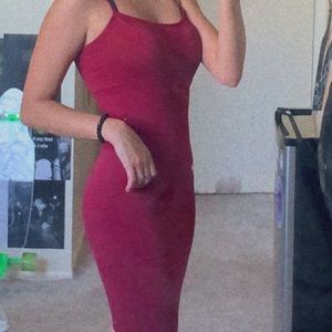 spandex wine red dress, comfortable and stretchy as well as soft and breathable.
